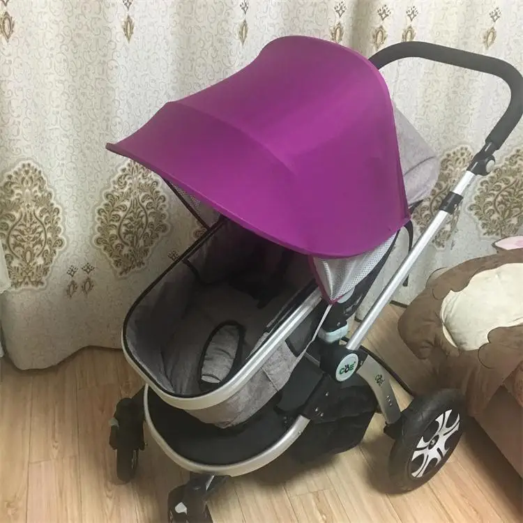 Детская коляска зонтик навес Крышка для детских колясок Совместимость с Yoya yoyo babythrone коляски кепки Защита от солнца капот аксессуары - Цвет: Фиолетовый