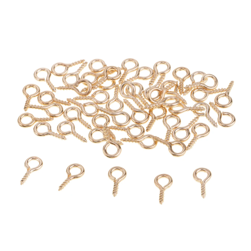 50Pcs 3 Size Metal Bait Screws Carp Fishing Terminal Tackle Boilie Pop Ups for D Rigs Chod Rigs