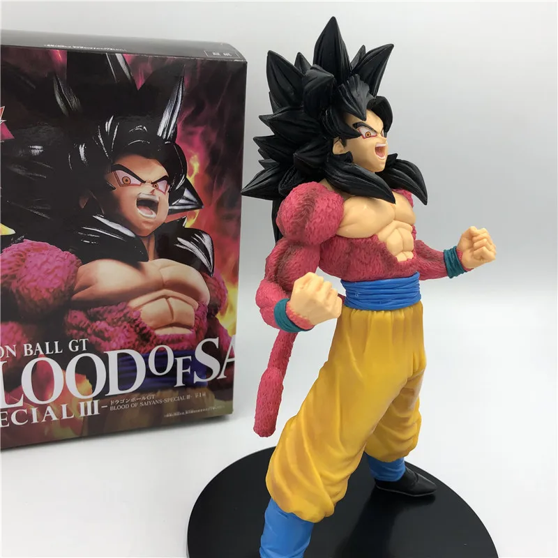 Аниме Dragon Ball Z Сон Гоку Супер Saiyan 4 боевой формы красные волосы фигурка DBZ ChocolatePVC Коллекция Модель 20 см