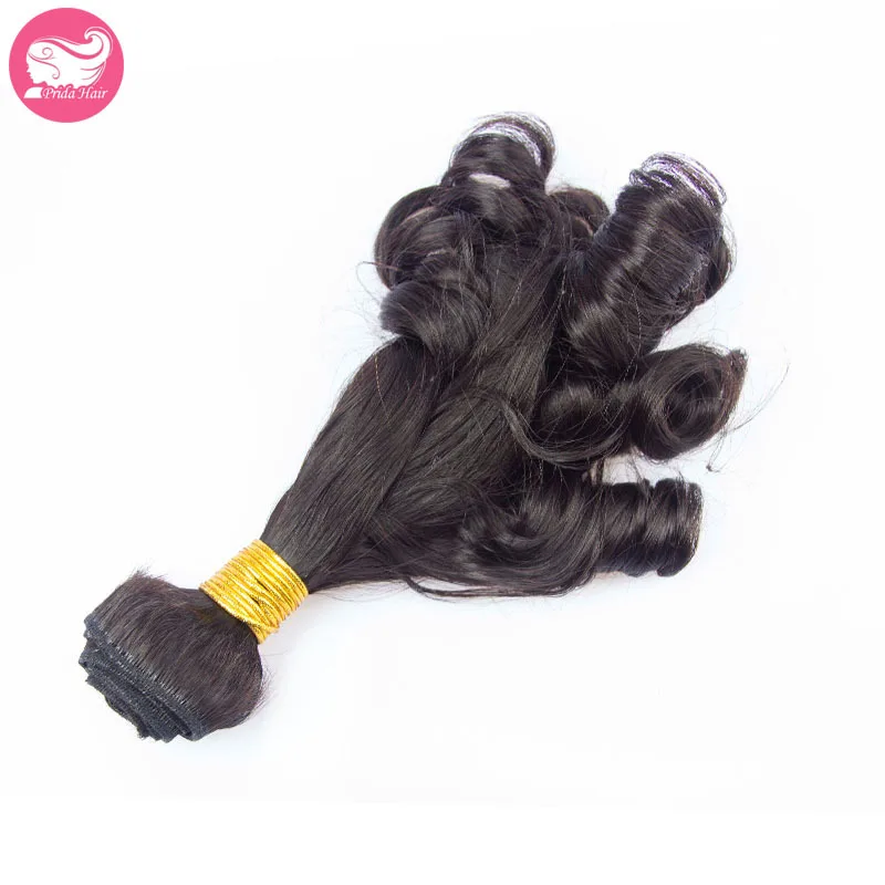 

Cheap 1Pc Lot Spring Curl Human Hair Weave 7A Unprocessed Virgin Chinese Funmi Hair Extension 8-28Inch Bouncy Curly Hair Bundles
