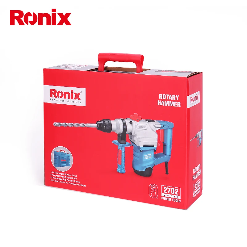 Ronix, новинка, 220 В, 1100 Вт, 28 мм, перфоратор, электрический молоток, дрель с BMC коробкой, высокое качество, модель машины 2702
