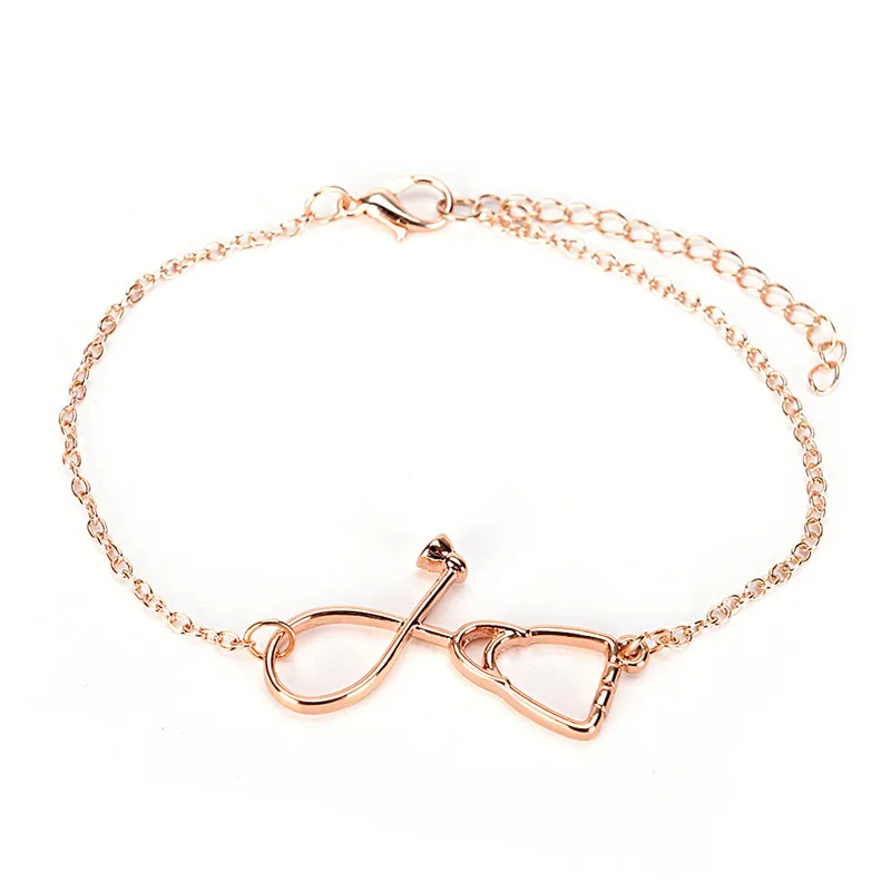 medical Student Stethoscope Pendant Cosplay Special Design Stethoscope Bracelet Fashion Medical Jewelry Gift for Nurse Doctor