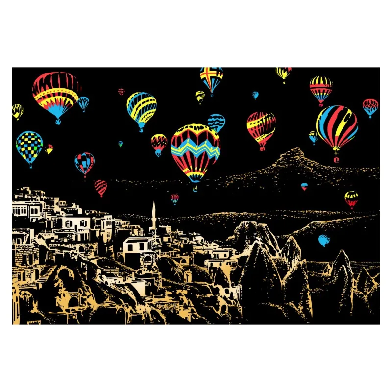 Красочная Серия города Ночная нарисованная картина пейзажи мира нарисованная картина подарок на день рождения для детей - Цвет: H