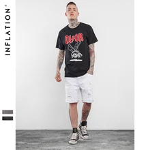 Inflation 2017 neue ankunft rock band printed hip hop t-shirt männer sommer schwarze männer t-shirts