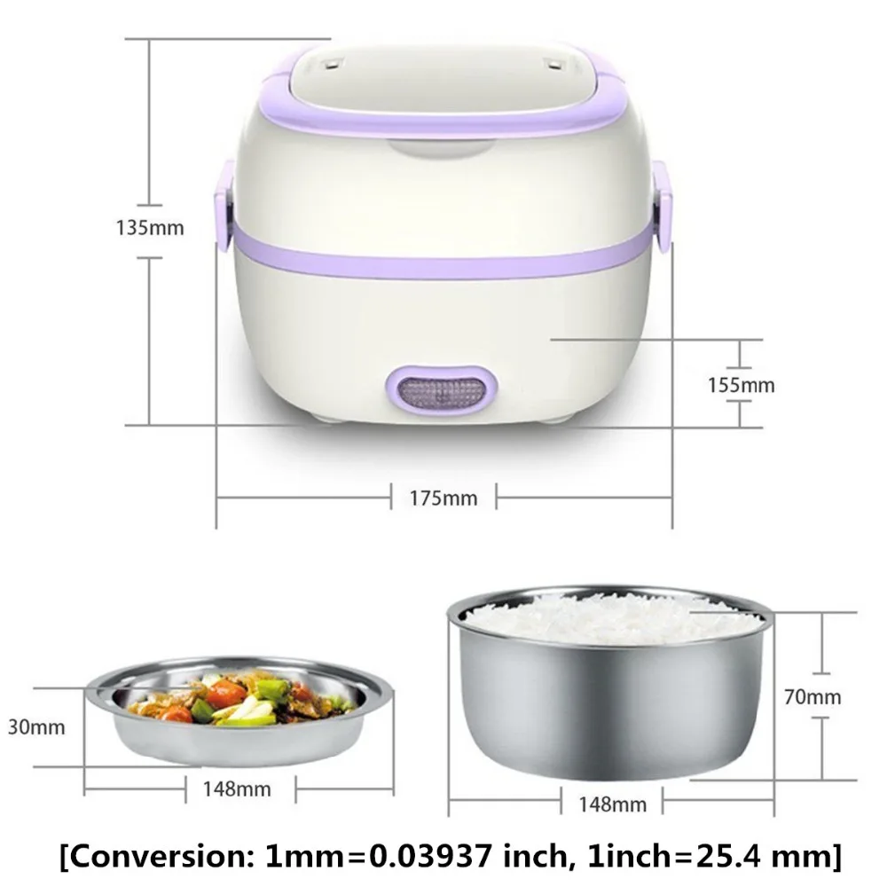 110 V/220 V Мини электрическая плита риса Плита 1.2L Многофункциональный Коробки для обедов Портативный Еда нагрева пароход сохранение тепла Пособия по кулинарии горшок