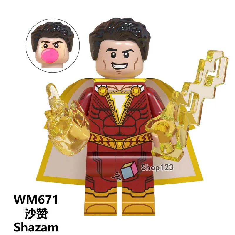 

DC Shazam Freddy Freeman Billy Batson Mary Marvel Eugene Choi Sivanav Movie Characters Building Blocks Kids Toys