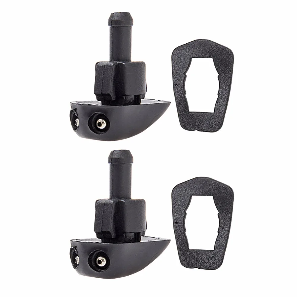 CarBole 2Pcs/set Plastic Universal Auto Car Windshield Wiper Water Spray Nozzle Black Wipers Accessories|windshield washer spray nozzle|windshield