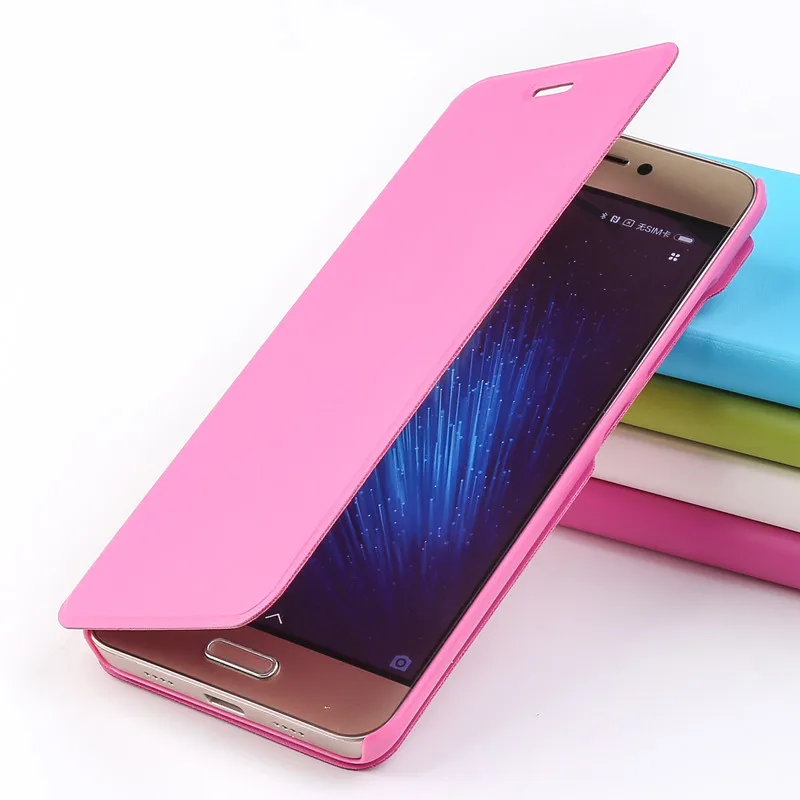 

New Fashion High Quality Leather Case For Xiaomi Mi 5 5S Plus Smart Auto Sleep Leather Luxury Flip Phone Cover for Xiaomi Mi 5