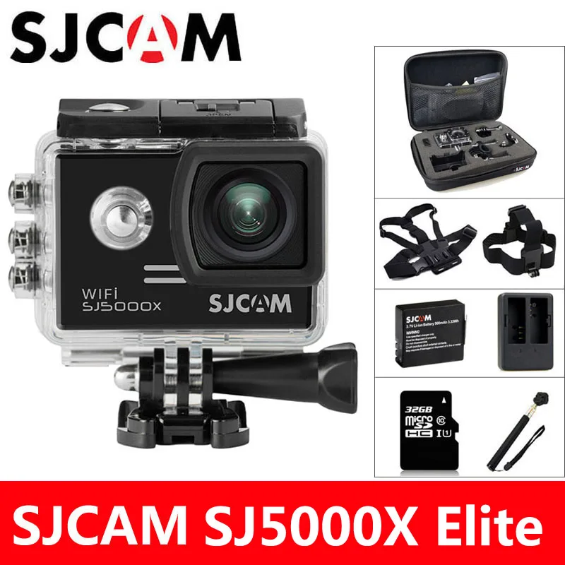 SJCAM SJ5000X Elite экшн камера 4 К Wifi Спорт DV Дайвинг 30 м Водонепроницаемый 1080 P HD NTK96660 гироскопа 2.0 Экран SJ Cam 5000 экшен камера