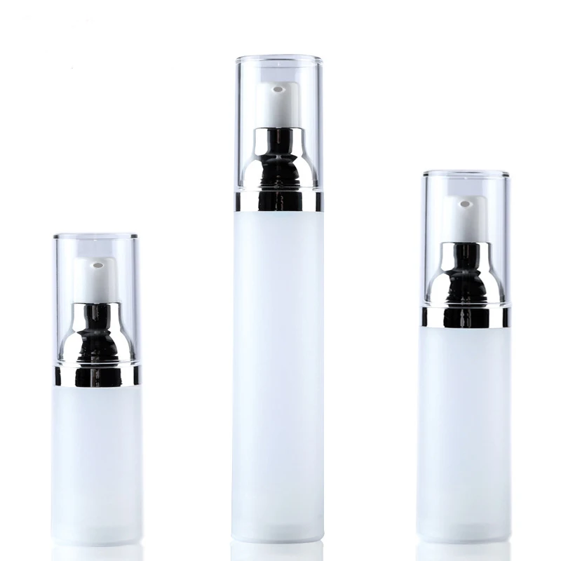 

1pcs Skin care bottle 15ML/20ML/30ML/50ML Korean version vacuum bottle White dull polish Cosmetic bottles wholesale BQ262