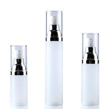 1pcs Skin care bottle 15ML/20ML/30ML/50ML Korean version vacuum bottle White dull polish Cosmetic bottles wholesale BQ262