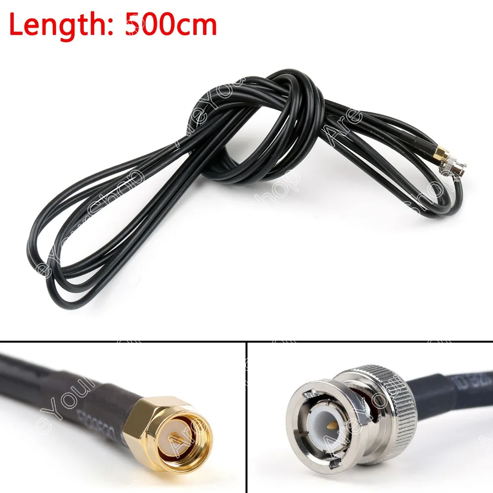 

Areyourshop RG58 Cable BNC Male Plug To SMA Male Straight Crimp Coax Pigtail 1Pcs 5m 16ft 50ohm Wire Connector New Wholesale