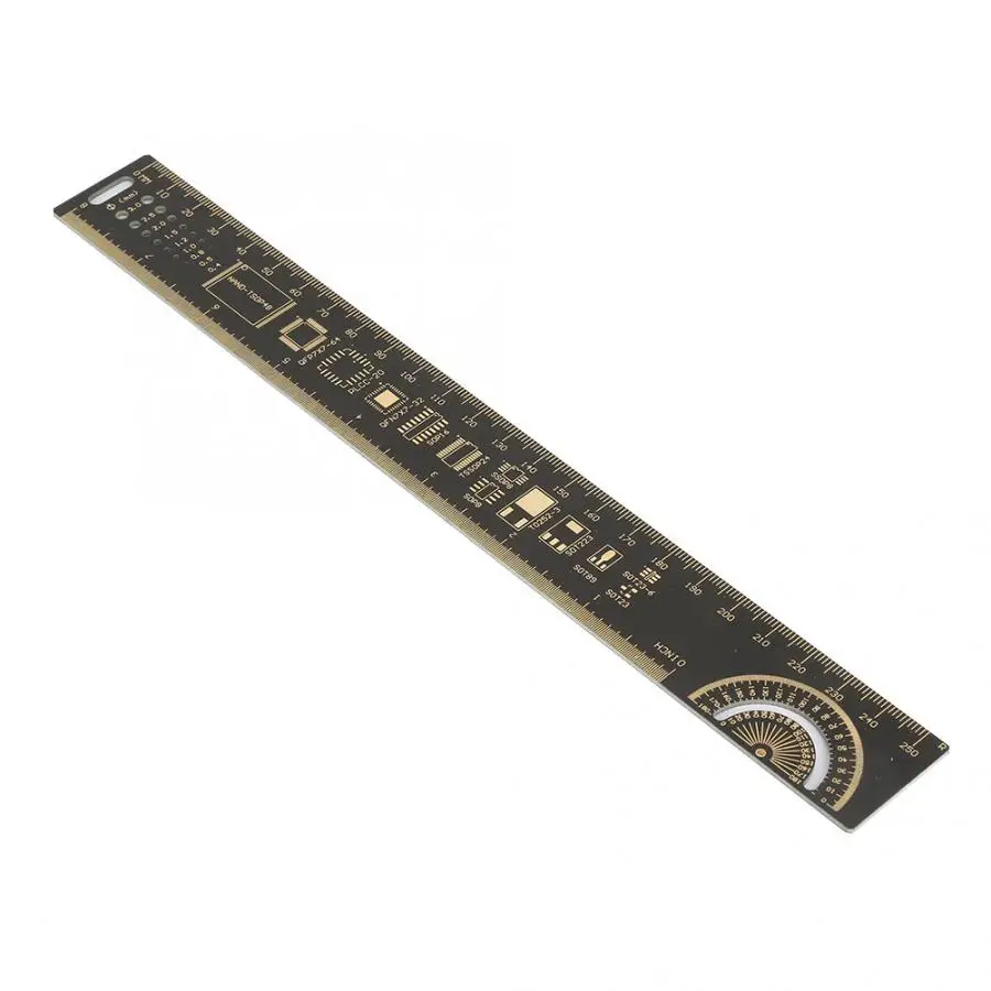 

Printed Circuit Board Ruler 10 inch 25cm Multifunctional Printed Circuit Board Ruler for Electronic Engineers