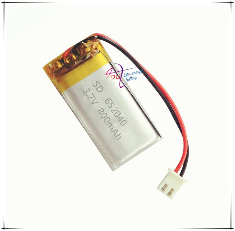 Li-po XHR-2P 2,54 800 mAh 652040 3,7 V полимерный аккумулятор Bluetooth MP3 беспроводной Диктофон 702040