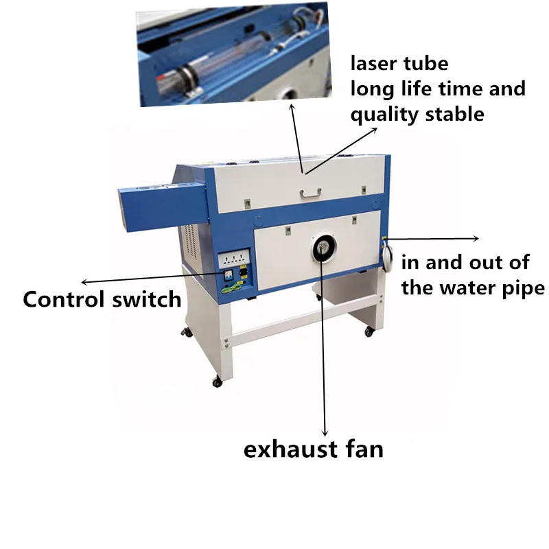  JNHXSK 80W laser computer numerical 400x600 6040 Leather Production machinery laser engraving and c