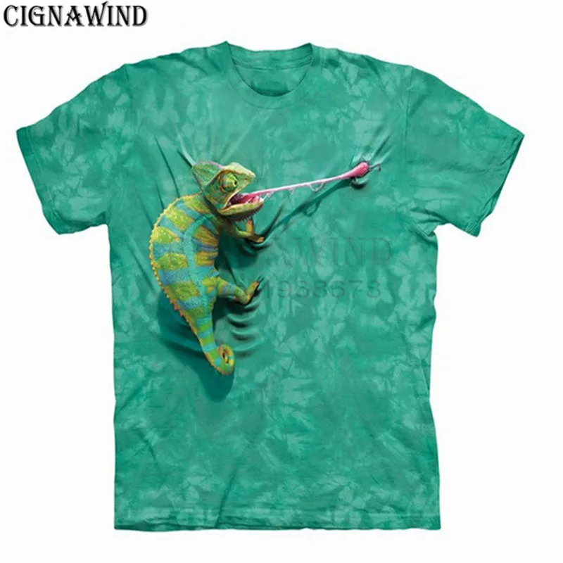 

New funny Animal chameleon t shirts Men/Women 3D Print t-shirt Short Sleeve Harajuku style tshirt streetwear summer tops