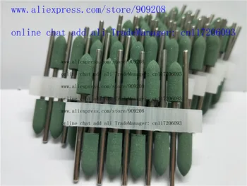 

Dental lab denture laboratory green cylinder rubber polisher silicone rubber polishing 10row shank 2.35mm polishing point bur