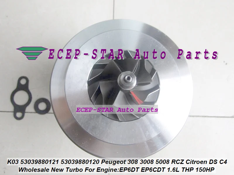 Турбо CHRA картридж K03 53039880121 53039700121 Турбокомпрессор для Peugeot 207 308 3008 5008 RCZ Citroen C4 DS 3
