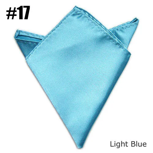(Light blue) Gentlenmen Solid Pocket Squares Formal Occasion Uniform