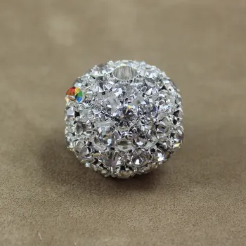 

10PCS 30mm Bling Rhinestone Cane Topper crystal ball beads For DIY Browband Jewelries Findings Wedding Party Prom decoration