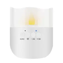 Портативный Мини Bluetooth динамик беспроводная лампа светодиодный свет в форме свечи умный музыкальный плеер аудио TF для дома спальни