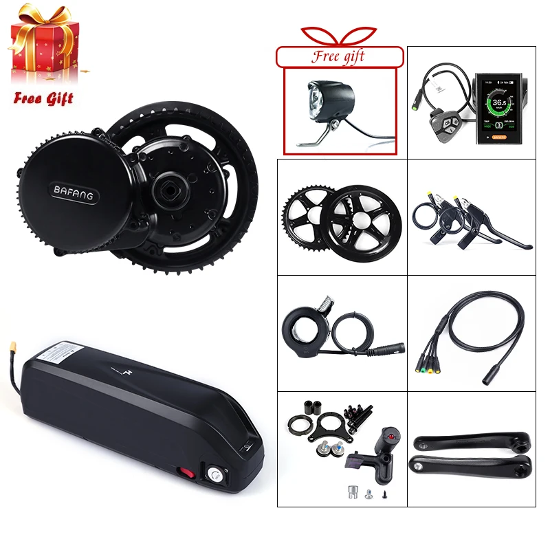 

Bafang BBS02 BBS02B Mid Drive e Bicycle Motor 36V 500W Electric Bike Conversion Kits with Battery 36V 17.4Ah w/ Samsung Cells