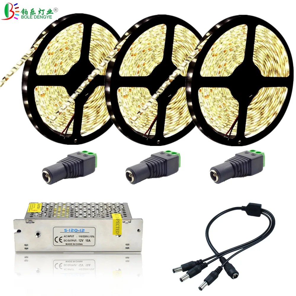 SMD 2835 5050 5630 Белая теплая белая светодиодная лента постоянного тока 12 В 60