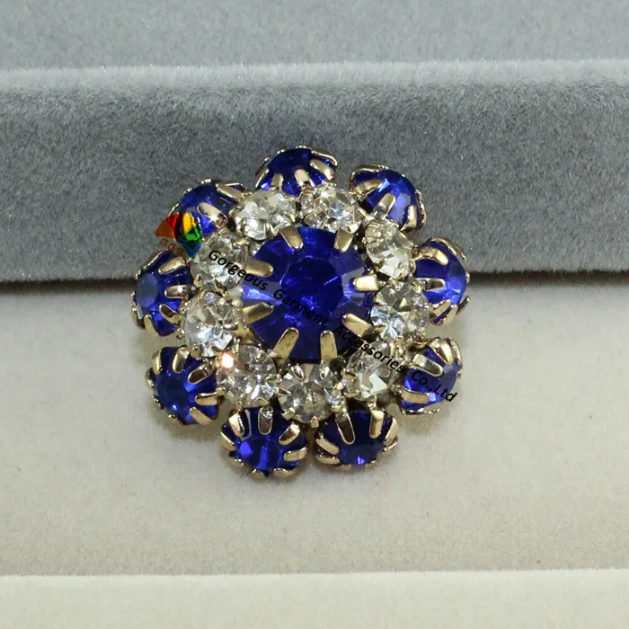 

20pcs 20mm Round rhinestone centerpieces Gold Silver Tone Emerald Royal Red DIY Browband Hair Accessory crystal diamante button