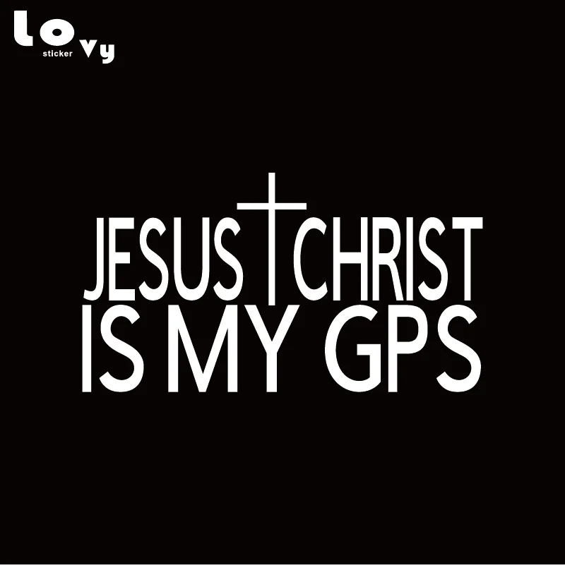 JESUS CHRIST IS MY gps виниловая забавная наклейка для автомобилей христианская вера автомобильные аксессуары CA1194