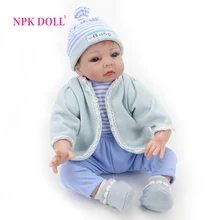 NPKDOLL игрушки 22 дюйма 55 см куклы Reborn мягкое прикосновение реалистичные детские куклы для девочек Игрушки для сна для детей подарок