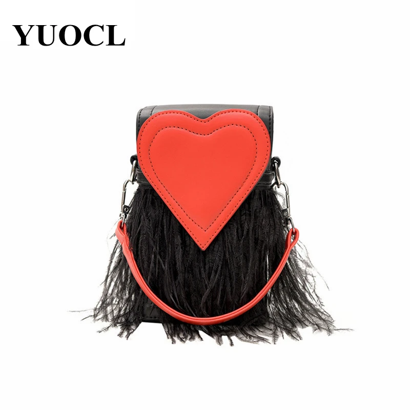 

2018 crossbody bags for women leather handbags luxury handbags women bags designer heart tassel chain tote bag sac a main