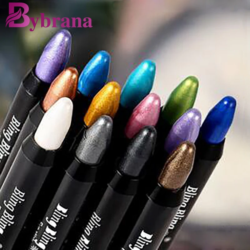 BY HANASO Highlighter Eyeshadow Pencil Cosmetic Glitter Eye Shadow Pen