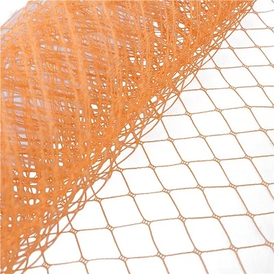 Оранжевый Marron или 25 цветов 1"(25 см) клетка Veiling Дамская Шляпка вуаль Очаровательная винтажная ручная работа DIY аксессуары для волос 10 ярдов/лот v25 - Цвет: Оранжевый