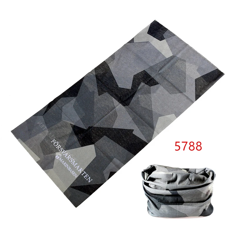 رمادي التمويه وشاح للاستعمال المتعدد الوجه الدروع عازلة في الهواء الطلق الصيد قناع الشمس حماية الدراجات باندانا دراجة ديبورتي عقال