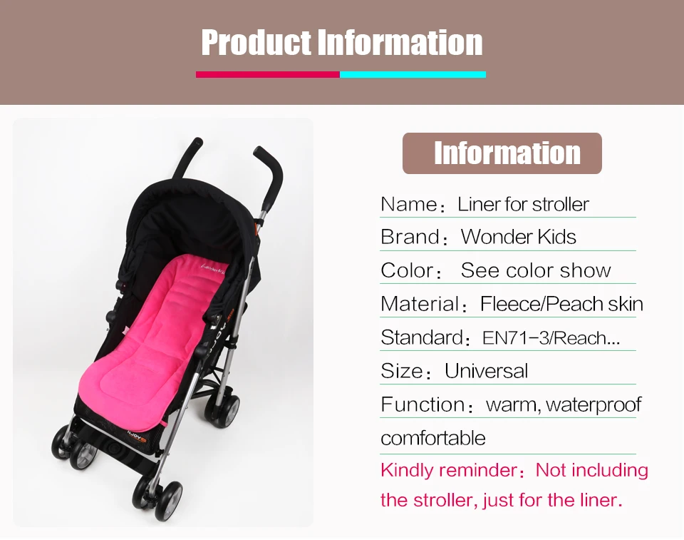 Baby stroller seat cushion Waterproof mattress Soft pram liner Universal warm Car seat pad for four seasons stroller accessories baby stroller accessories box