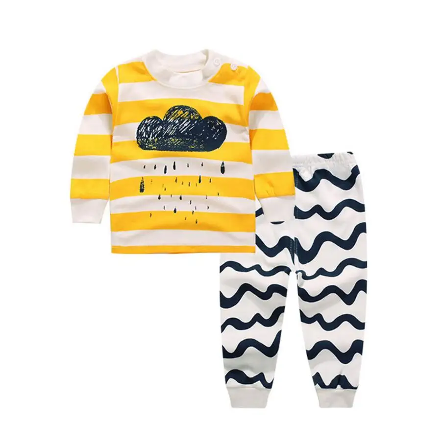 Baby Boy Girl Clothes Kids Clothes Sets T-shirt+pants Suit Clothing Set Cloud Printed Clothes Newborn Sport Suits