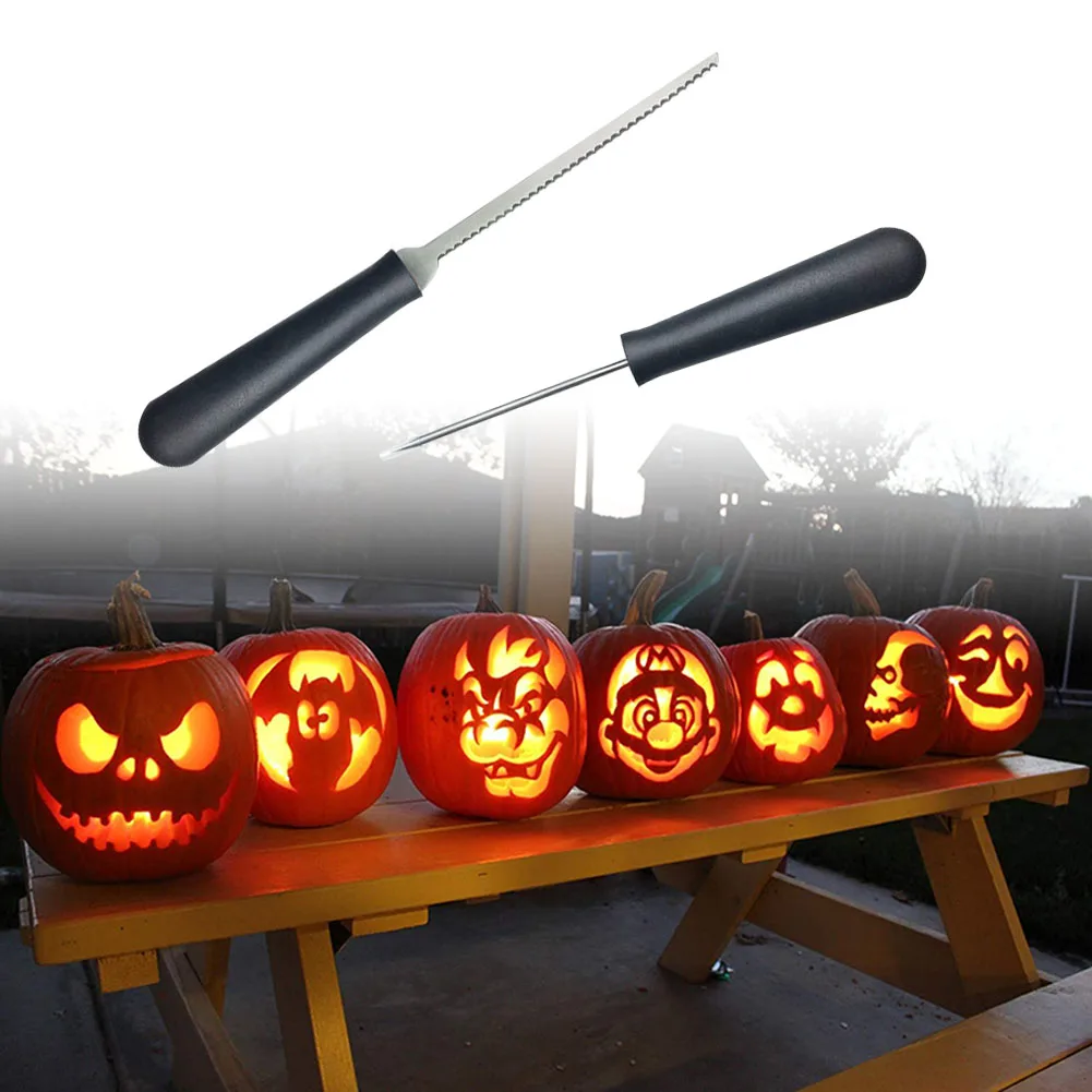 4 Pcs/Set Pumpkin Carving Tools Kit Heavy Duty Stainless Steel Tool