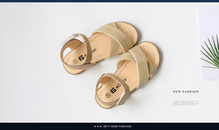 Новинка года; летние сандалии для девочек; детская летняя обувь в Корейском стиле; сандалии для маленьких девочек с эластичным ремешком; size21-30 для малышей