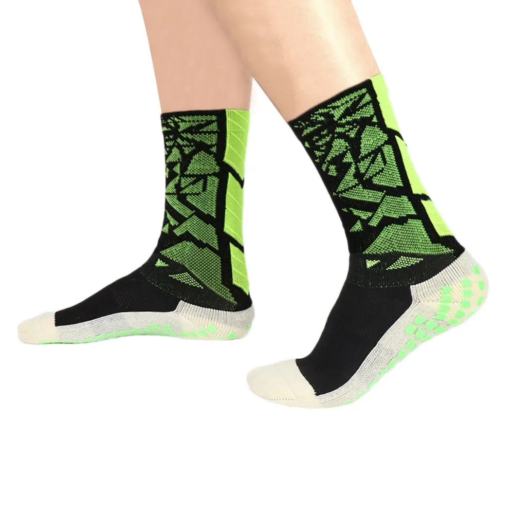 6 colors Hot Anti Slip Soccer Socks Cotton Mid calf Football Socks Men