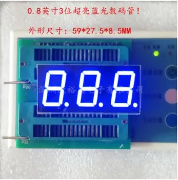 

0.8inch 3digits BLUE 8 segment led display 8301AB/8301BB 10pcs