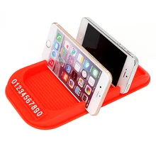 Автомобильный Противоскользящий коврик для приборной панели, держатель для мобильного телефона, нескользящая Накладка для ключа, gps, кронштейн для телефона, табличка с номером, автоматическая парковочная карта