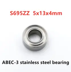 50 шт./лот ABEC-3 S695ZZ 5*13*4-2Z Миниатюрные шарикоподшипники из нержавеющей стали с глубоким канавком 5x13x4 мм