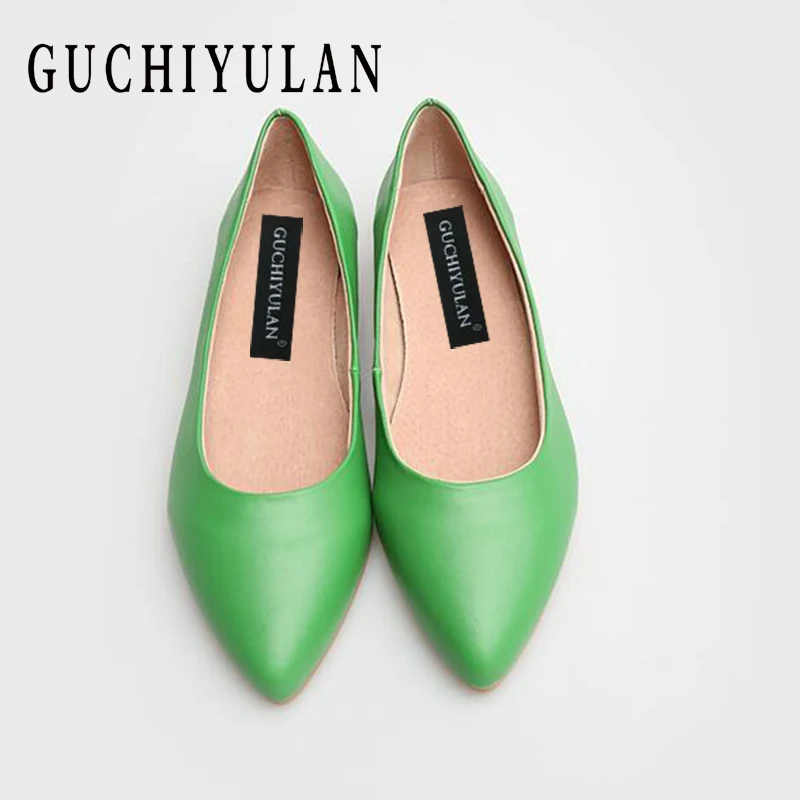 

espadrilles Plus Size 41 Spring genuine leather Pointed flat moccasins for women new style handmade loafers casual oxford shoes