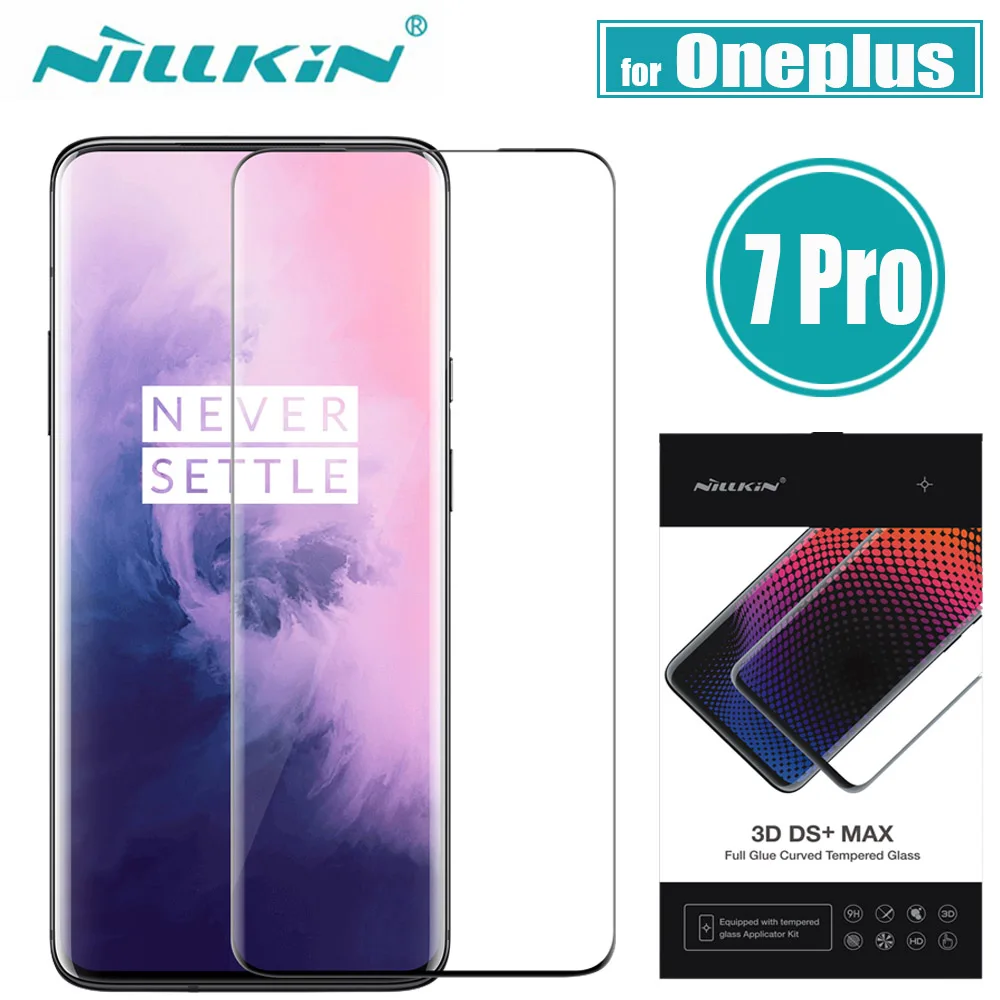 Дешево Oneplus 7 Pro защита экрана из закаленного стекла Nillkin 3D DS + MAX полное покрытие 9D Edge Защитная пленка для One Plus 7 Pro