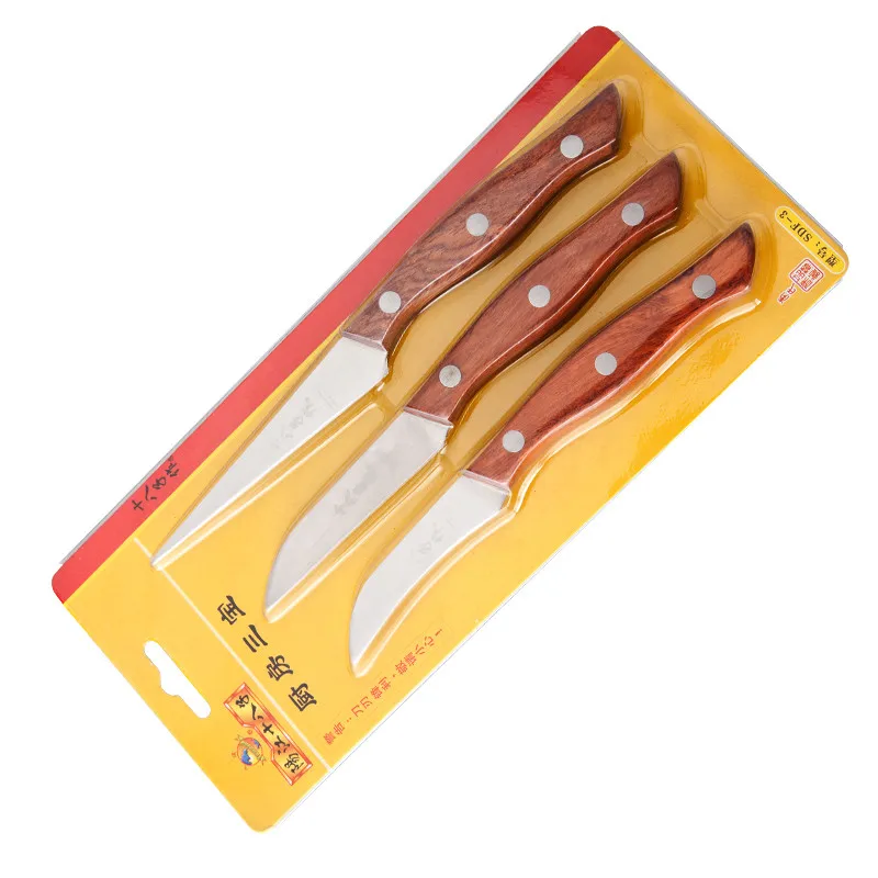 SBZ кухонные ножи из нержавеющей стали для вырезания пищи, набор из 3 предметов, домашний шеф-повар, профессиональная скульптура, фруктовое блюдо, инструмент, нож для пилинга