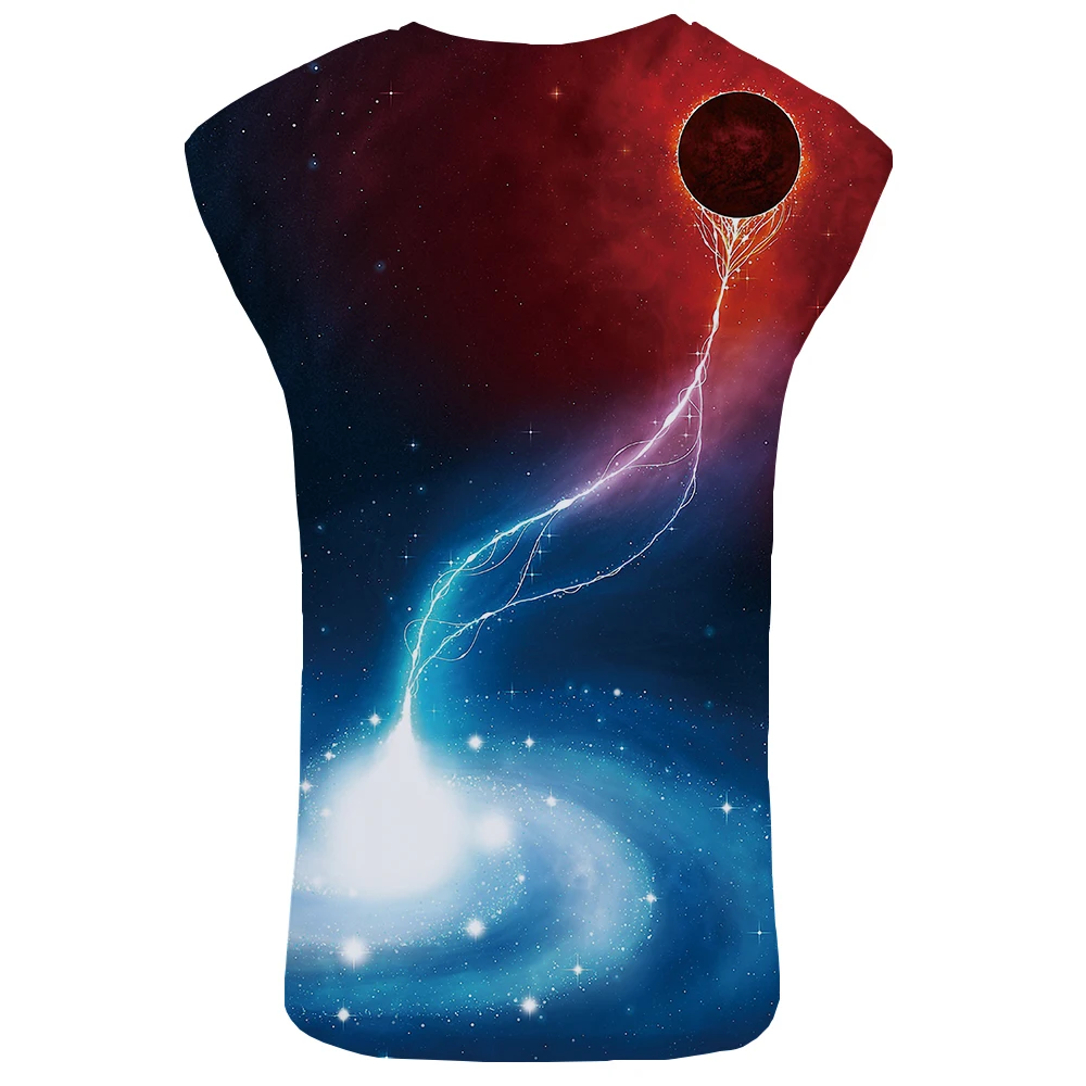 KYKU Galaxy майка для мужчин Planet Stringer Space Мужская Легкая бодибилдинга с пламенем Ftness