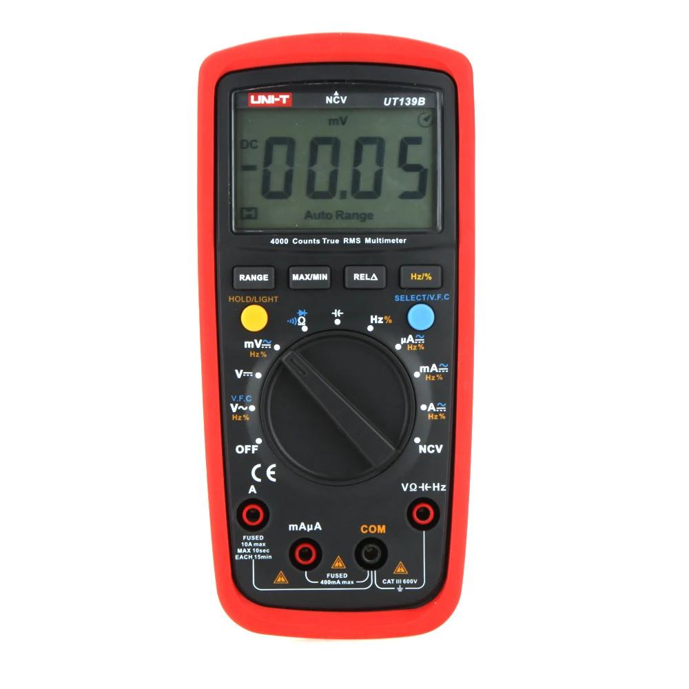 

UNI-T UT139B True RMS NCV 4000 Counts DMM Digital Multimeters w/ Capacitance & Frequency Test Multimetro LCR Meter
