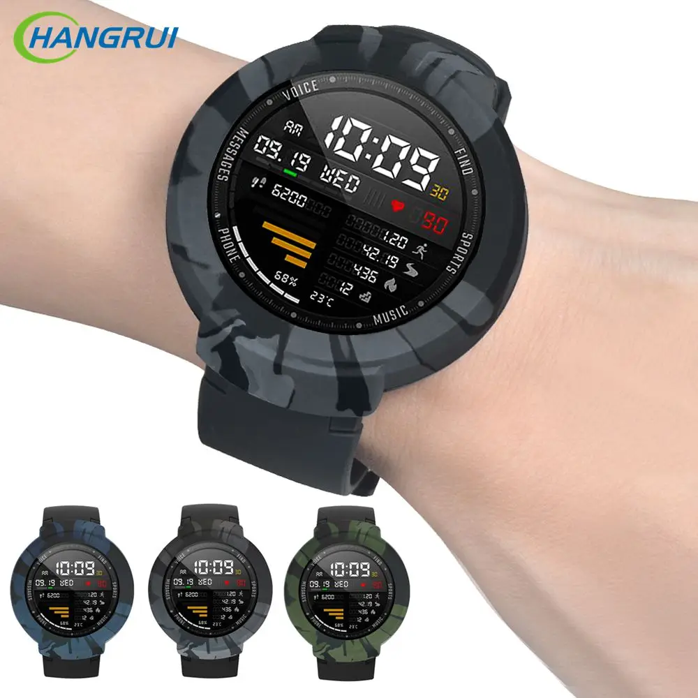 

Silicone Camouflage Protective Case For Huami Amazfit Verge Ultra Thin Protector Cover For Amazift Verge Smart Watch Accessories