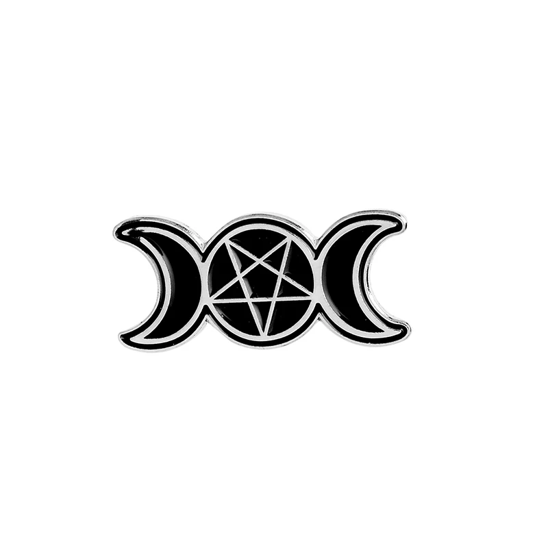 Хэллоуин Черный Ouija Moon dagger сердце хрустальный шар заклинания ведьмы сделать это лучше гроб эмаль Нагрудный значок для аксессуаров - Окраска металла: 5