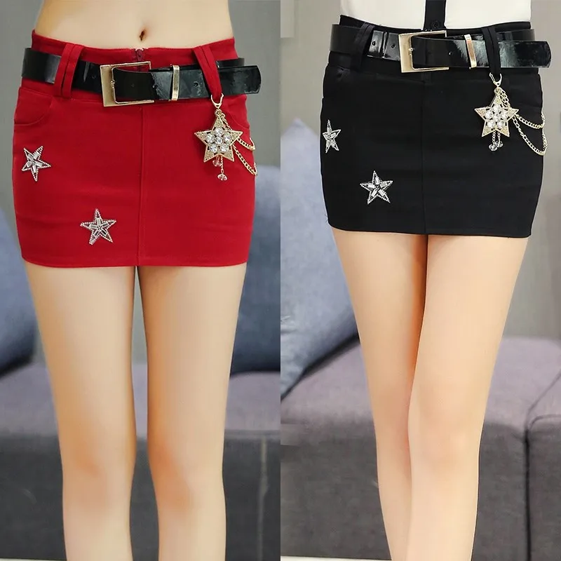 Весна и лето новая Корейская короткая юбка Женская Ковбойская Сексуальная мини-юбка